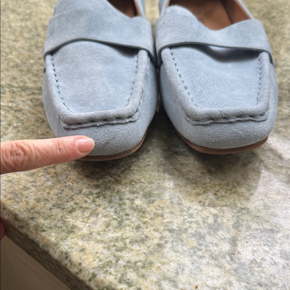 NWOB Gentle Souls Light Blue suede Loafers - Picture 8 of 8